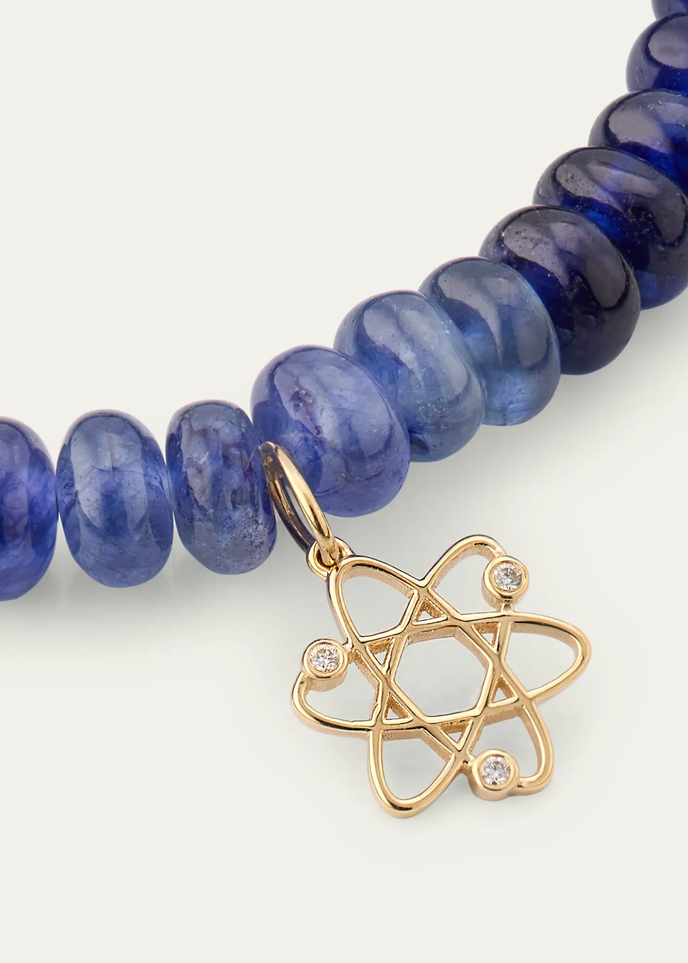 Sydney Evan14K Diamond Cosmos Charm on Sapphire Stretch Bracelet