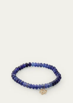 Sydney Evan14K Diamond Cosmos Charm on Sapphire Stretch Bracelet
