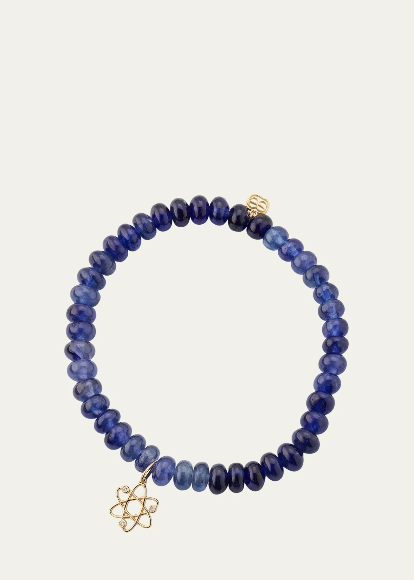 Sydney Evan14K Diamond Cosmos Charm on Sapphire Stretch Bracelet