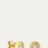 Sydney Evan14K Diamond Fluted Bezel Stud Earring, Single