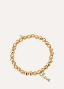 Sydney Evan14K Diamond Pave Love Script Bracelet