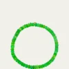 Sydney Evan14K Emerald Evil Eye on Kiwi Opal Bracelet