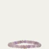 Sydney Evan14K Gold Diamond Butterfly Daisy Cluster on Lavender Amethyst Bracelet