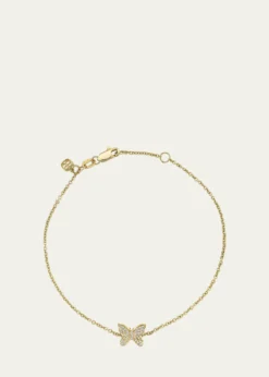 Sydney Evan14K Gold Diamond Butterfly Bracelet