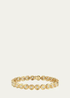 Sydney Evan14K Gold Diamond Fluted Tennis Bracelet