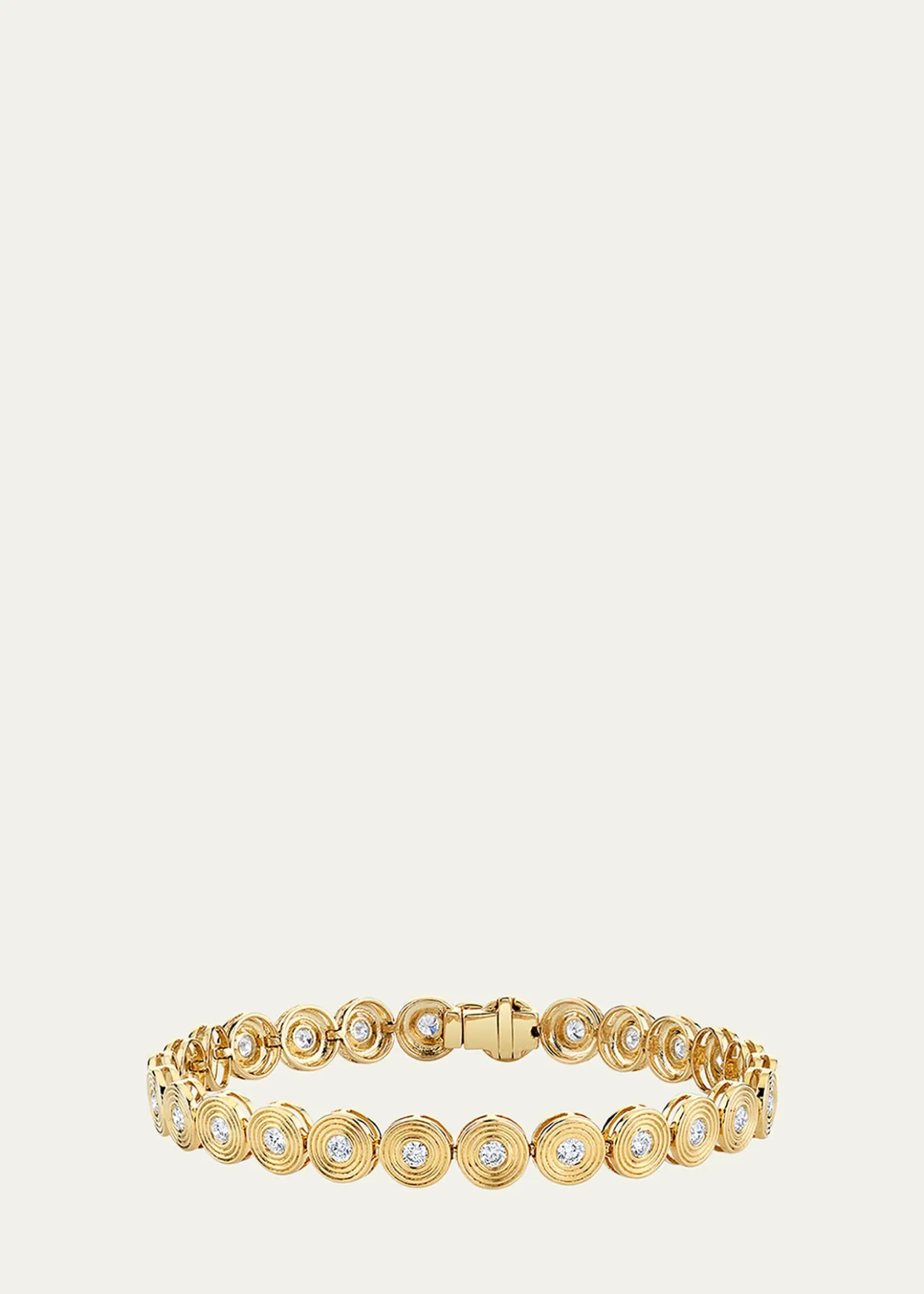 Sydney Evan14K Gold Diamond Fluted Tennis Bracelet