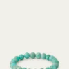 Sydney Evan14K Green Jade Pea Pod Charm on Amazonite Stretch Bracelet