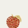 Sydney Evan14K Orange Sapphire Peach Stud Earring, Single (Left)