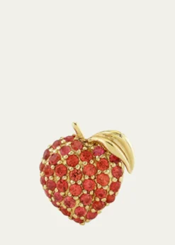 Sydney Evan14K Orange Sapphire Peach Stud Earring, Single (Left)