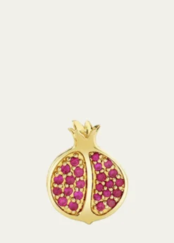 Sydney Evan14K Ruby Pomegranate Stud Earring, Single (Left)