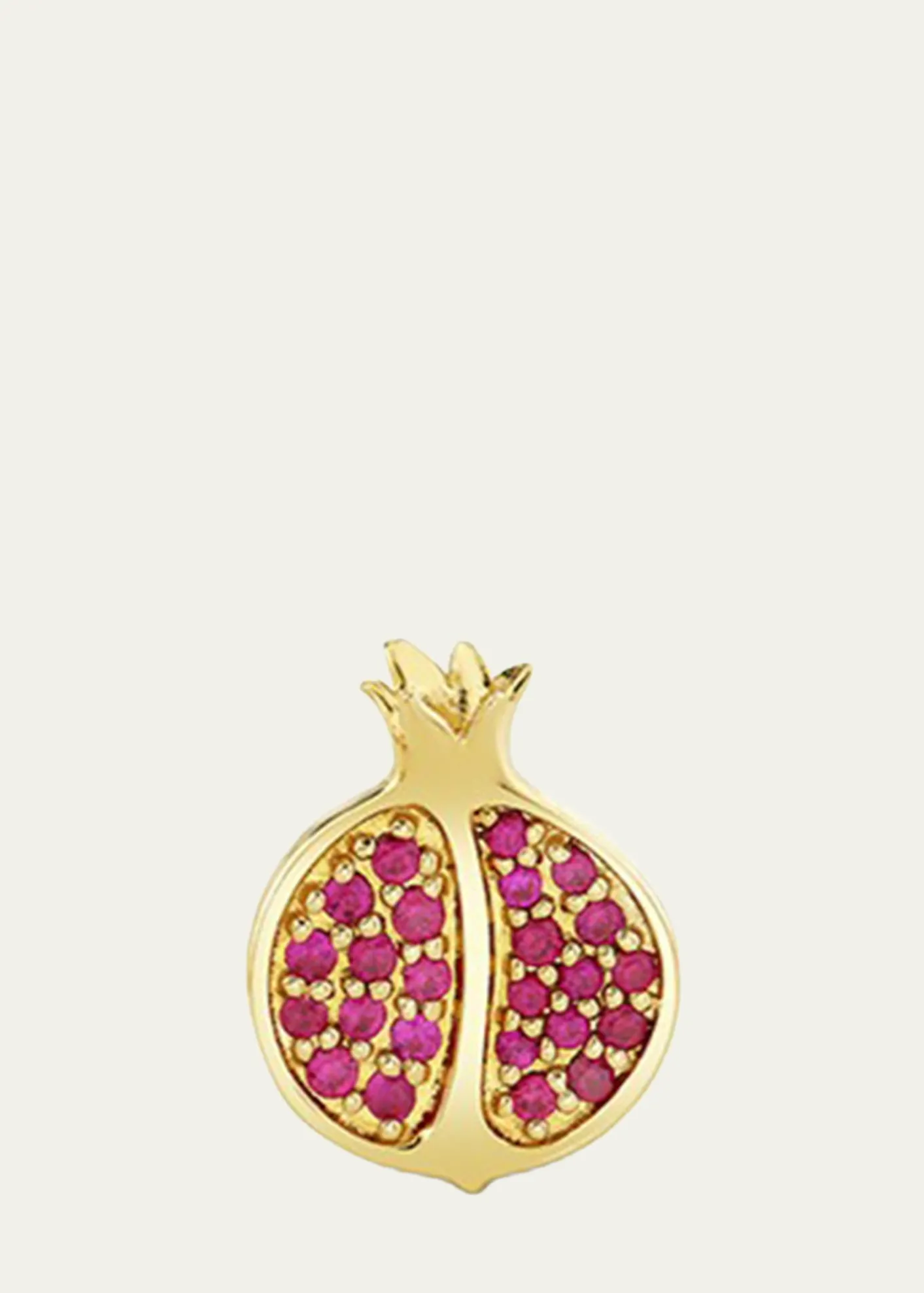 Sydney Evan14K Ruby Pomegranate Stud Earring, Single (Left)