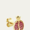 Sydney Evan14K Ruby Pomegranate Stud Earring, Single (Right)