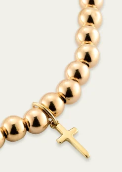 Sydney Evan14K Tiny Pure Cross Charm Bracelet