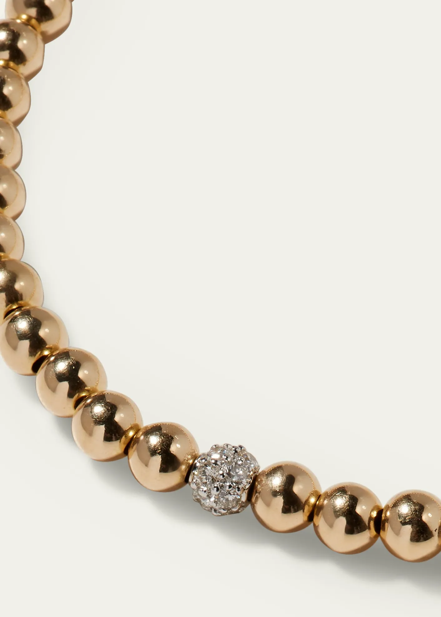 Sydney Evan14k White Gold Diamond Bead Ball Bracelet