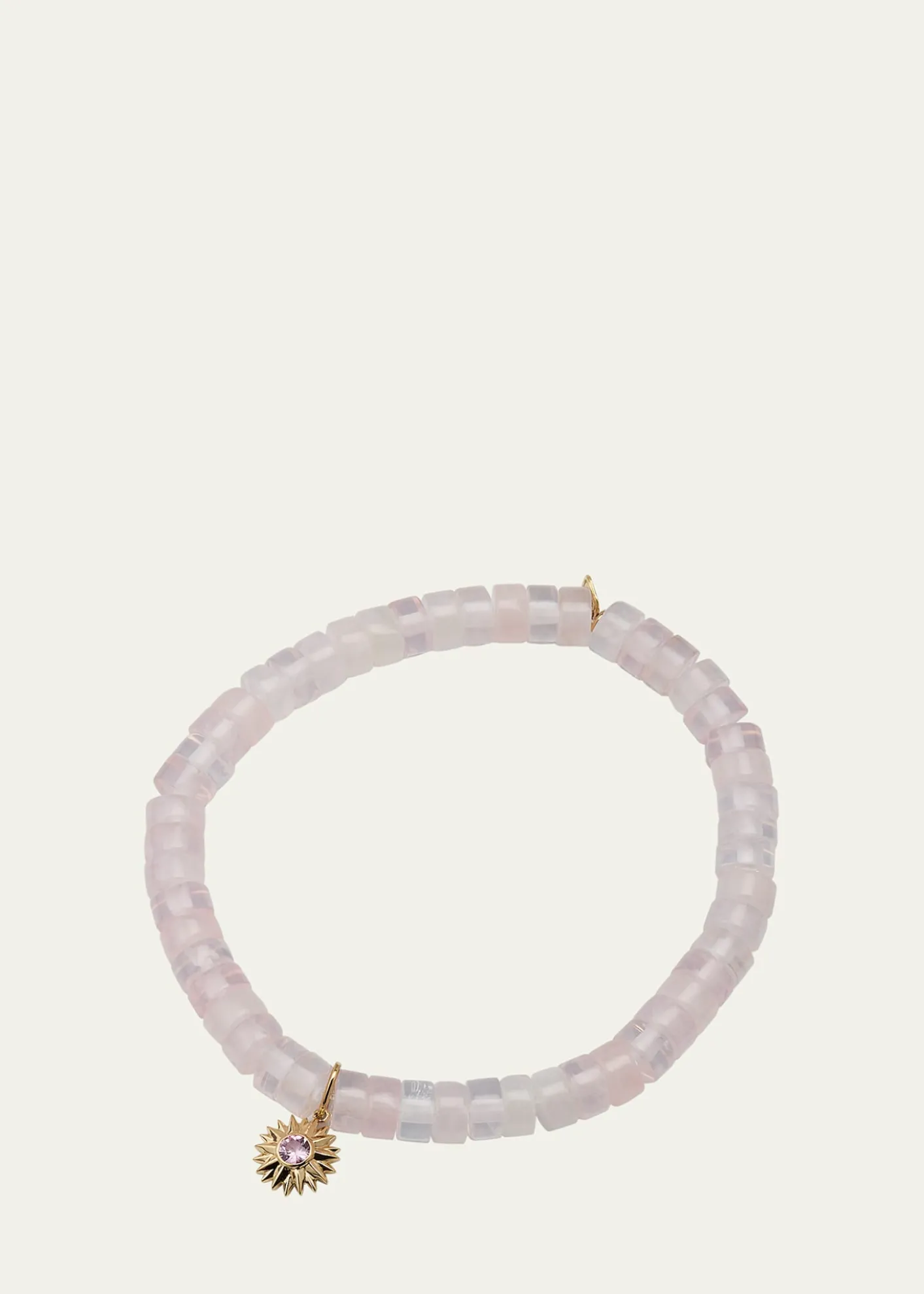 Sydney Evan14K Yellow Gold Solar Compass Pink Sapphire Charm Bracelet
