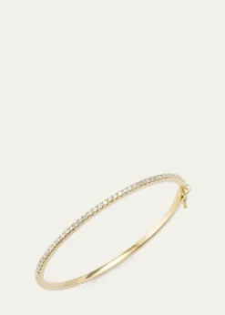 Sydney Evan14K Yellow Gold Diamond Pave Bangle