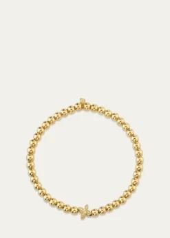 Sydney Evan14K Yellow Gold Small Marquis Eye Bead Bracelet