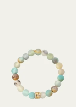 Sydney Evan14K Yellow Gold Lucky Rondelle Amazonite Bracelet