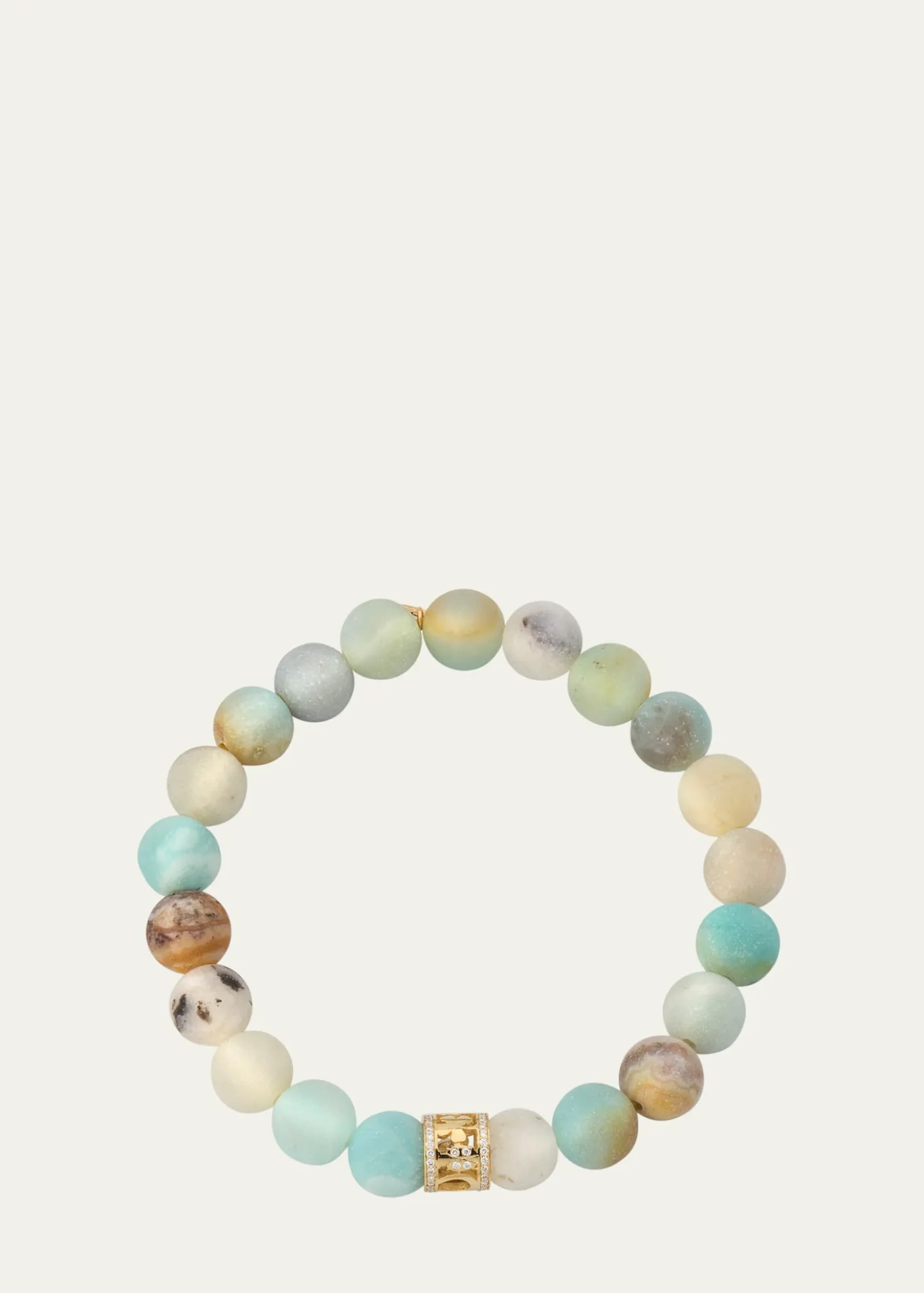 Sydney Evan14K Yellow Gold Lucky Rondelle Amazonite Bracelet