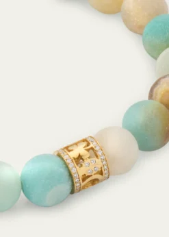 Sydney Evan14K Yellow Gold Lucky Rondelle Amazonite Bracelet