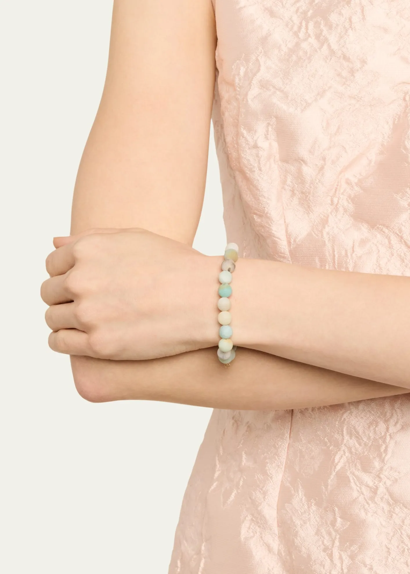 Sydney Evan14K Yellow Gold Lucky Rondelle Amazonite Bracelet