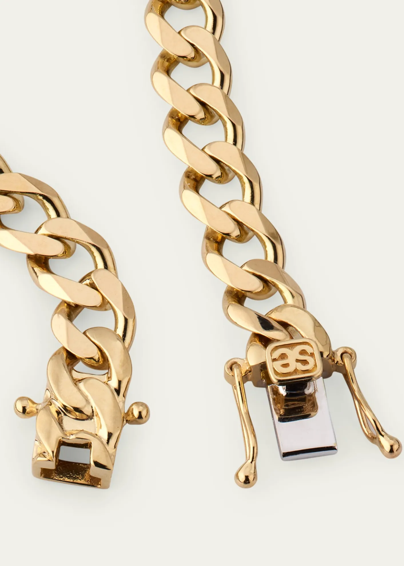 Sydney Evan14K Yellow Gold and Diamond Love Script Curb Link Chain Bracelet