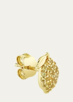 Sydney Evan14K Yellow Sapphire Lemon Stud Earring, Single (Right)
