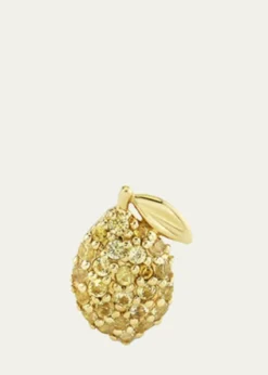 Sydney Evan14K Yellow Sapphire Lemon Stud Earring, Single (Left)