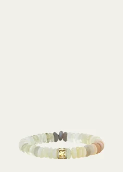 Sydney EvanLucky Rondelle on Multi Moonstone Smooth Rondelle Bracelet