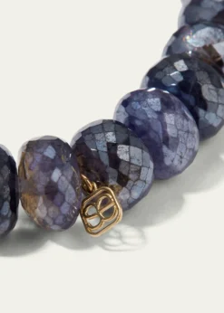 Sydney EvanMedium Love Script on 10mm Iolite Bracelet