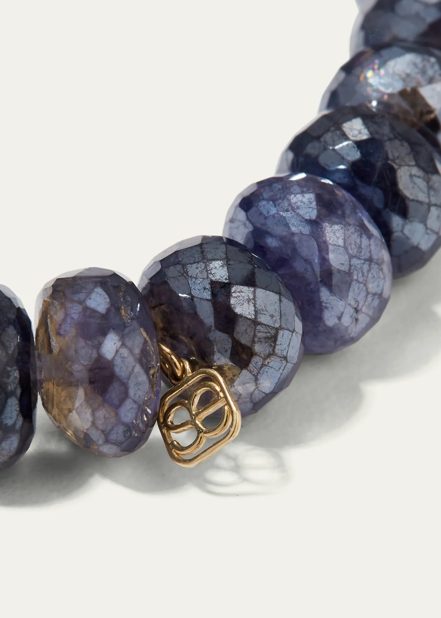 Sydney EvanMedium Love Script on 10mm Iolite Bracelet