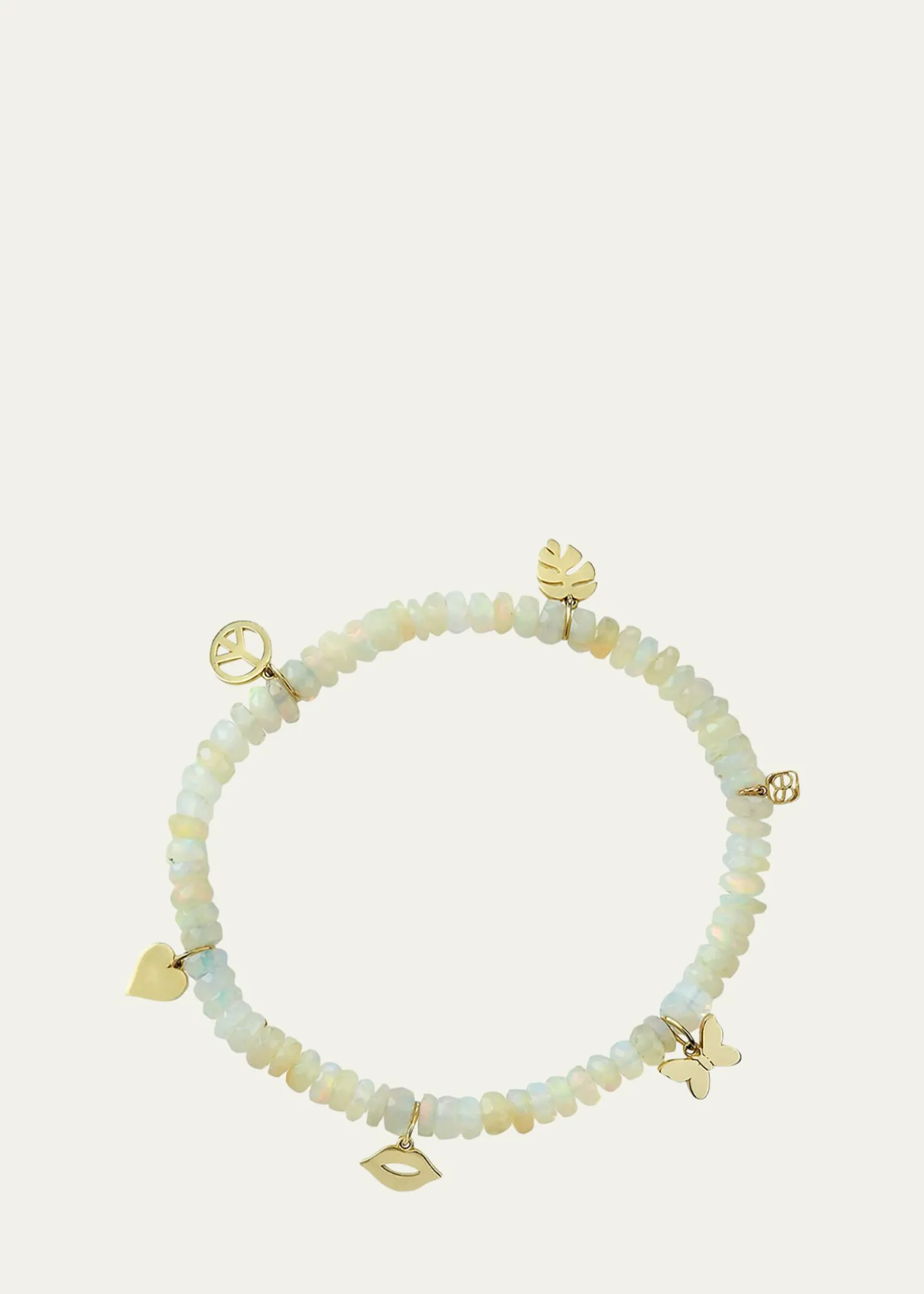 Sydney Evan5mm Ethiopian Opal Multi-Charm Bracelet