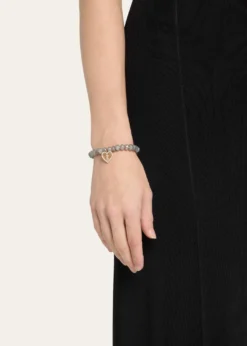 Sydney EvanMoonstone Bead & Diamond Marquise Eye Heart Charm Bracelet