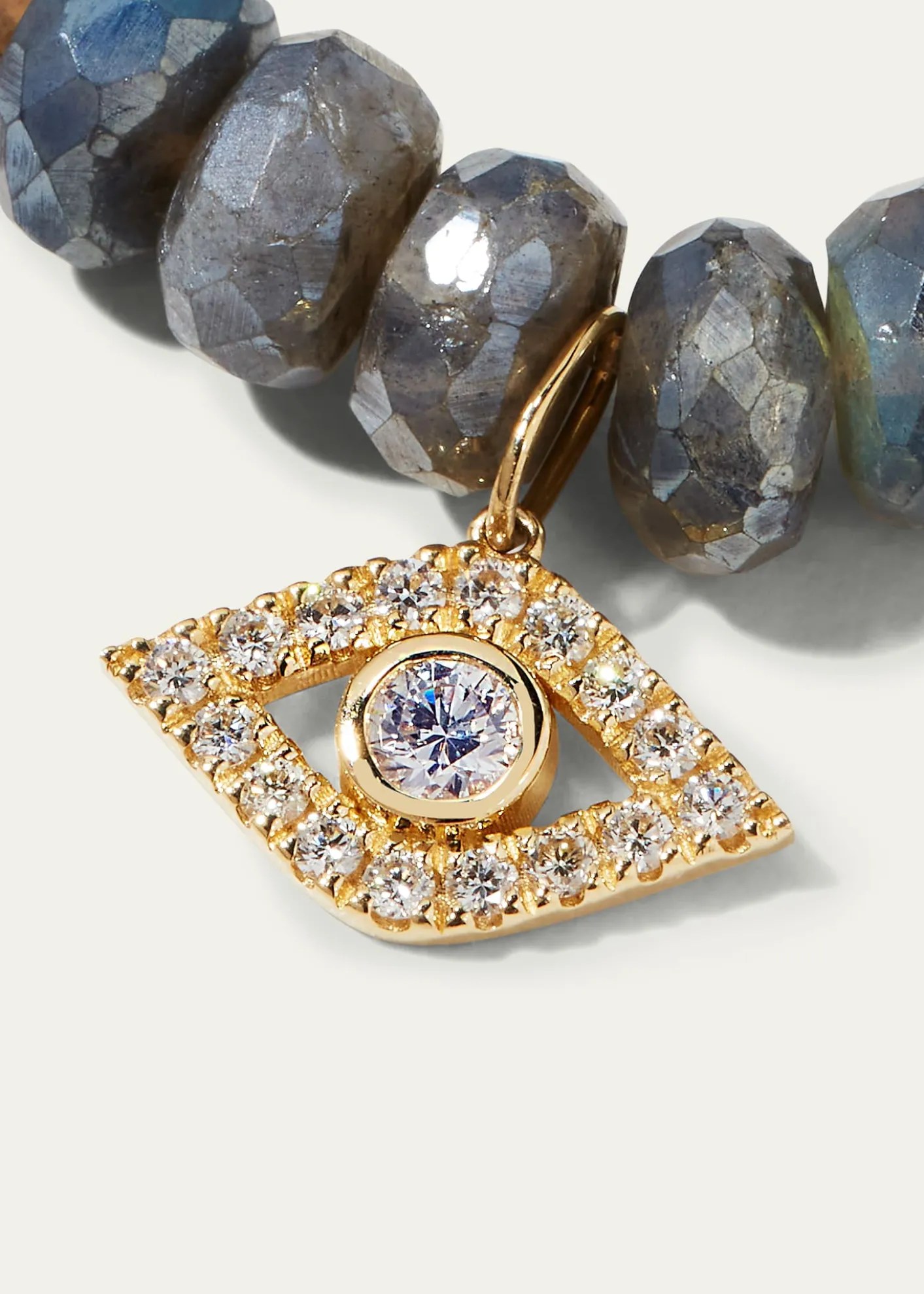 Sydney EvanMystic Labradorite and Diamond Evil Eye Bracelet