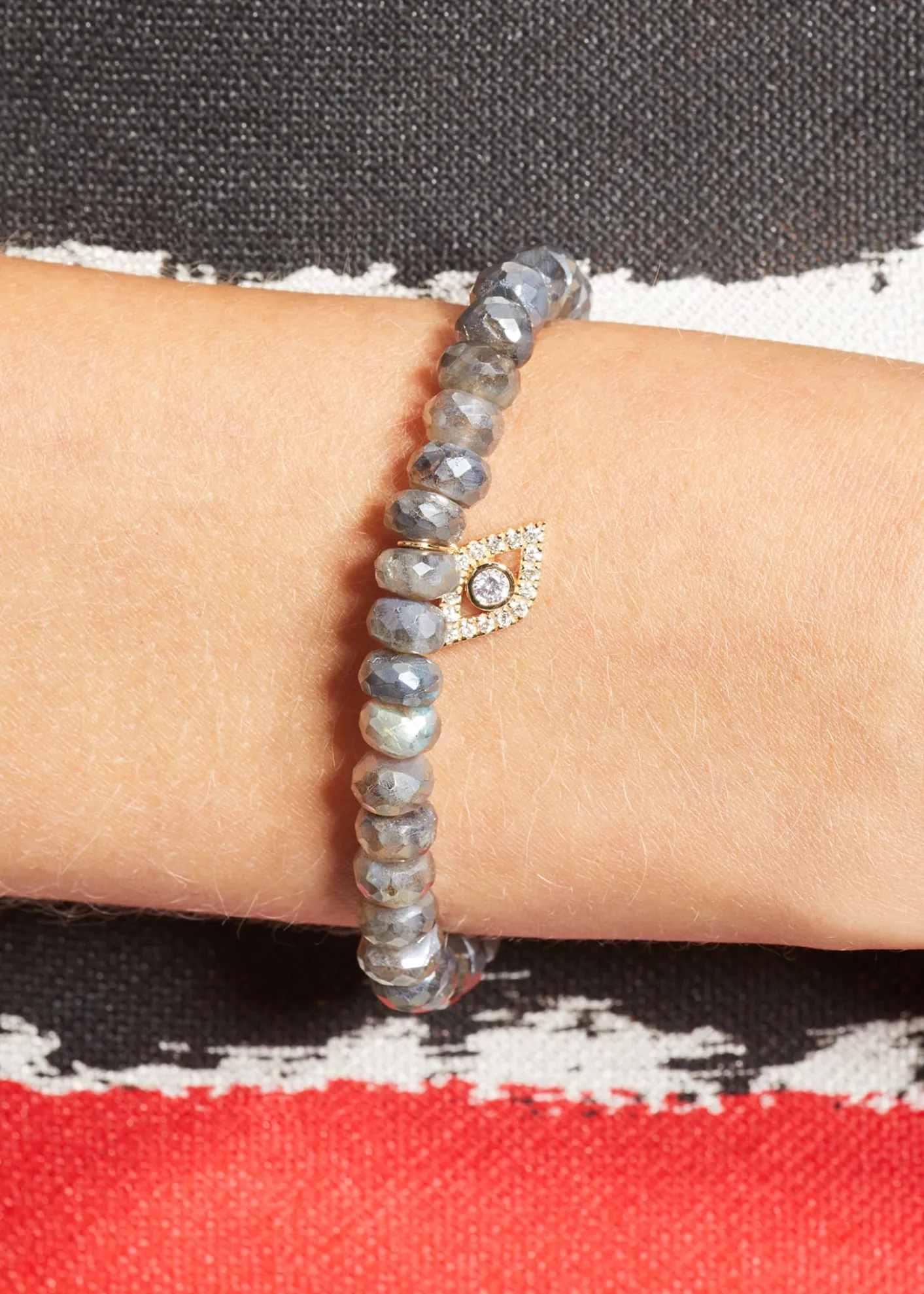 Sydney EvanMystic Labradorite and Diamond Evil Eye Bracelet