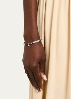 Sydney EvanOpal and 14K Gold Tiny Pure Heart Charm Bracelet