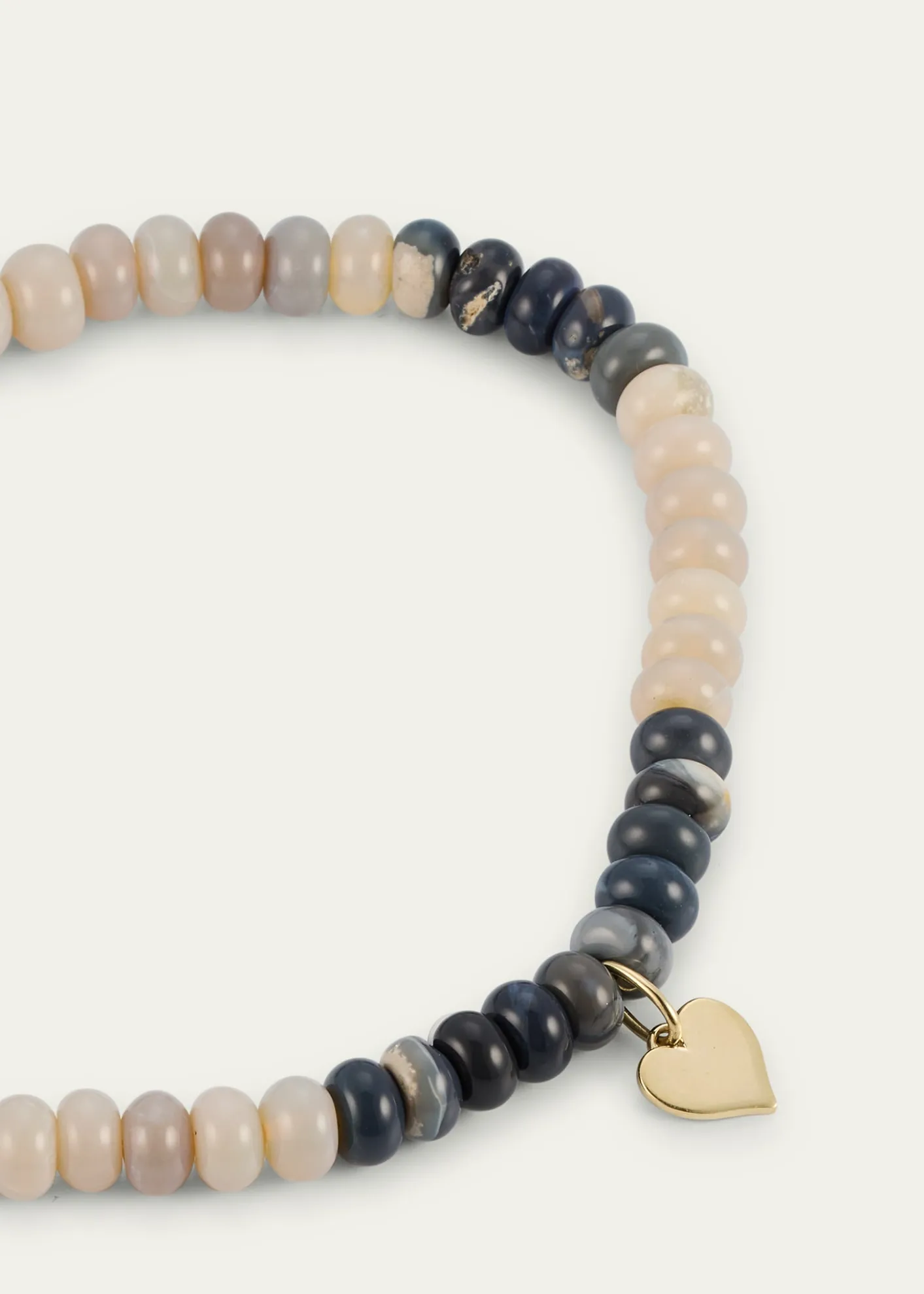 Sydney EvanOpal and 14K Gold Tiny Pure Heart Charm Bracelet