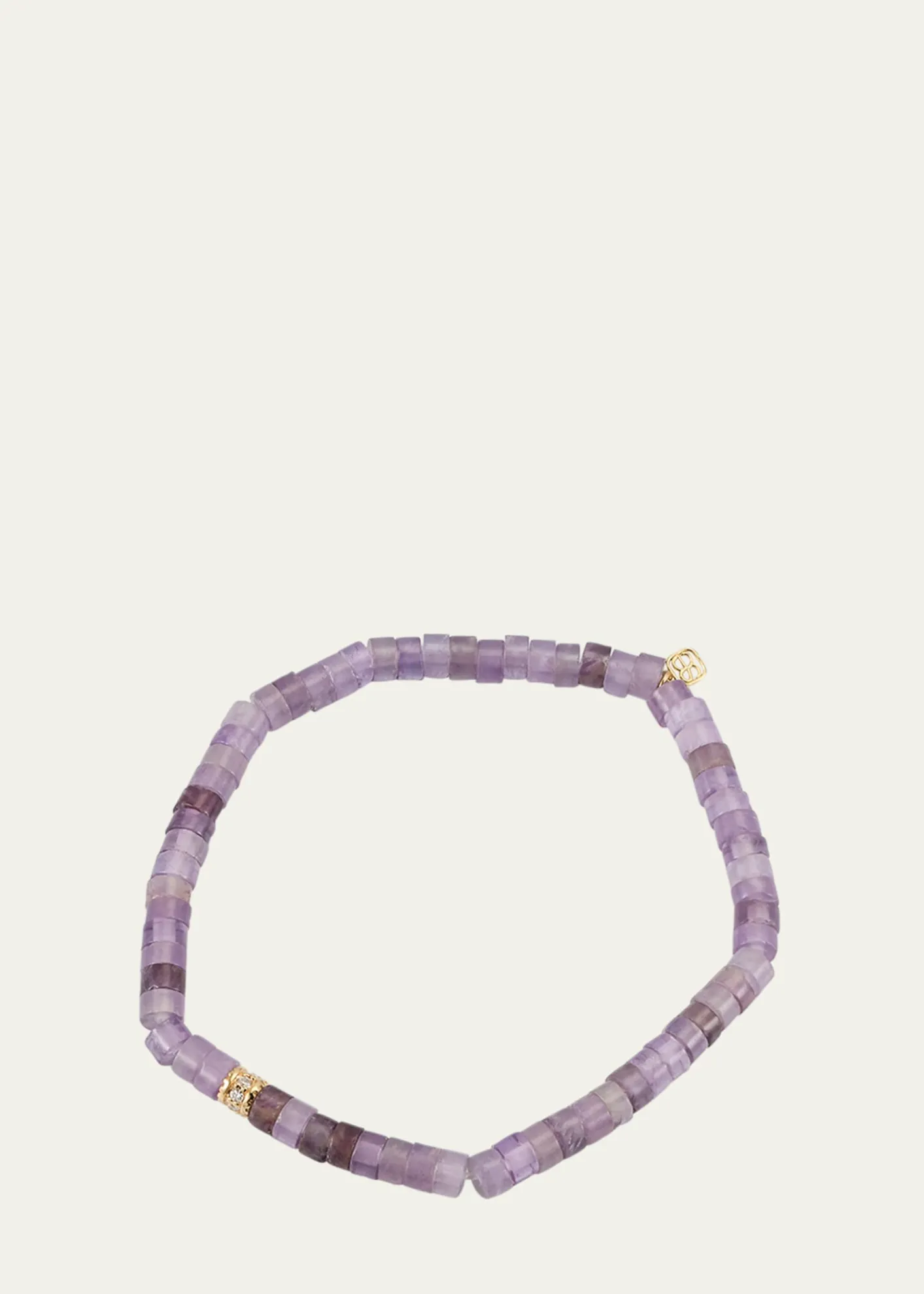 Sydney EvanScallop Edge Pave Rondelle Bead Bracelet