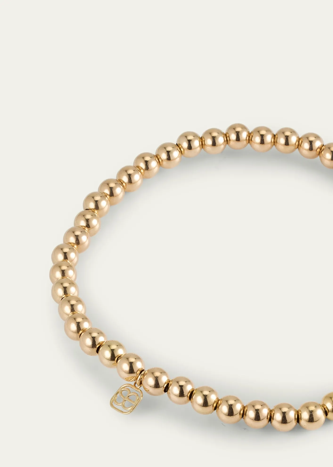 Sydney EvanSmall Champagne Glass Charm on 14K Yellow Gold Ball Bracelet