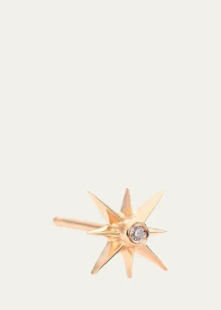 Sydney EvanSmall Sunburst Diamond & 14K Rose Gold Single Stud Earring