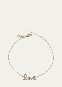 Sydney EvanSmall Yellow Gold Diamond Love Bracelet