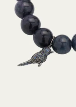 Sydney EvanSmooth Dumortie Bracelet with Tiny Hummingbird Charm