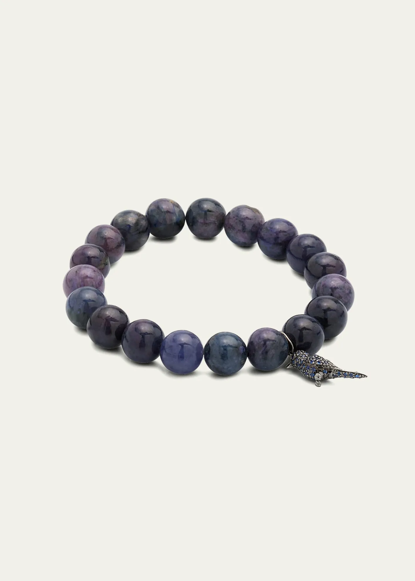Sydney EvanSmooth Dumortie Bracelet with Tiny Hummingbird Charm