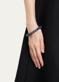 Sydney EvanSmooth Dumortie Bracelet with Tiny Hummingbird Charm