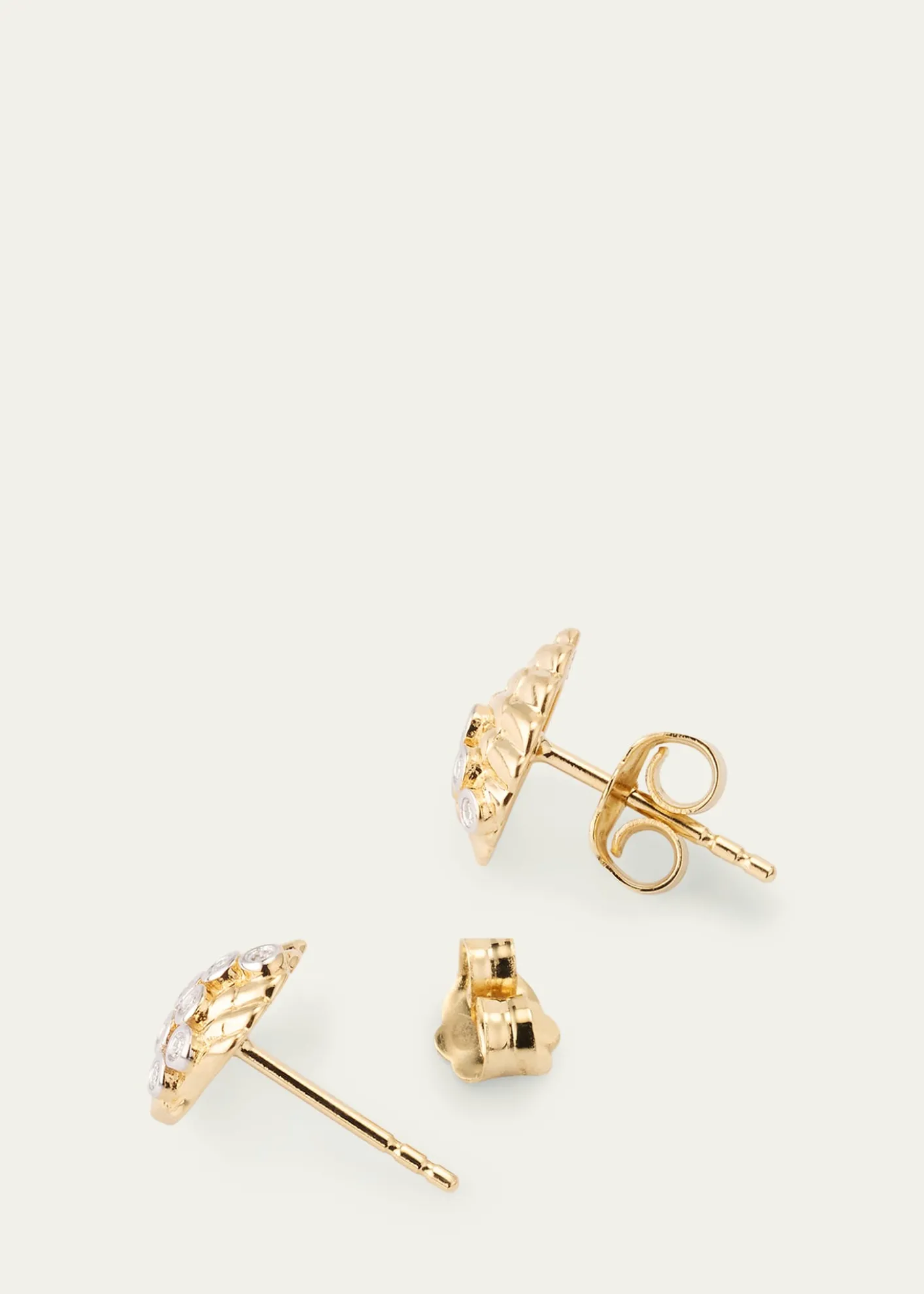 Sydney EvanClam Shell 14K Gold Diamond Stud Earring, Single