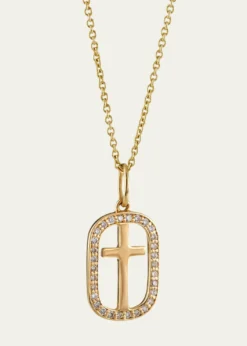 Sydney EvanDiamond Cross Open Icon Charm Necklace