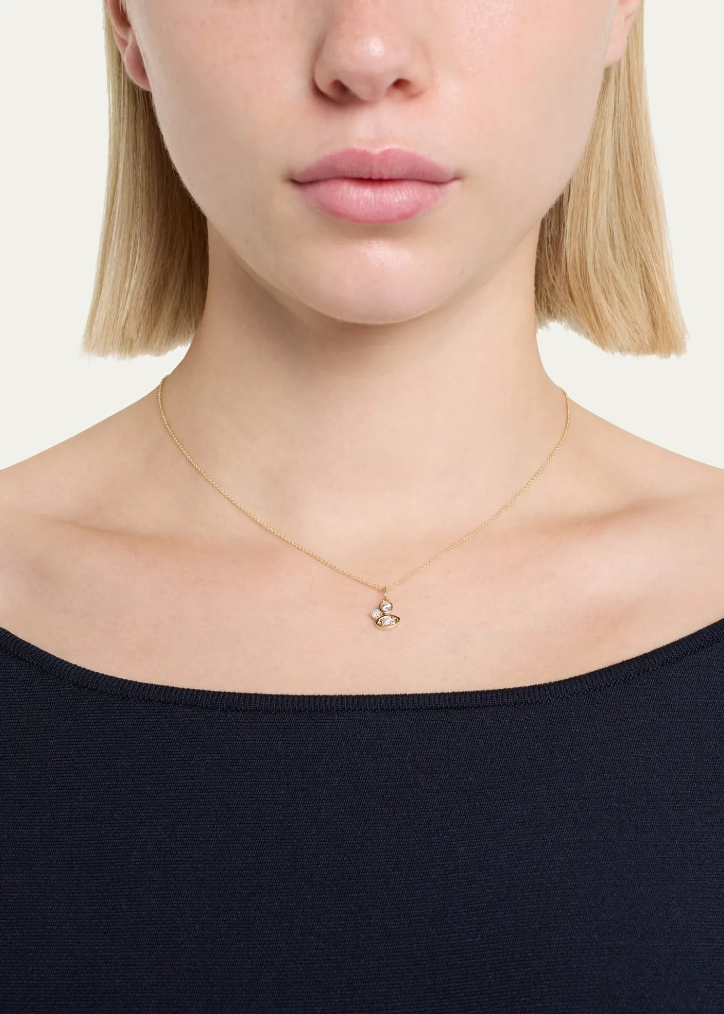 Sydney EvanDiamond Marquise Eye Cluster Charm Necklace
