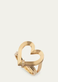 Sydney EvanFluted Heart Diamond Rondelle Ring