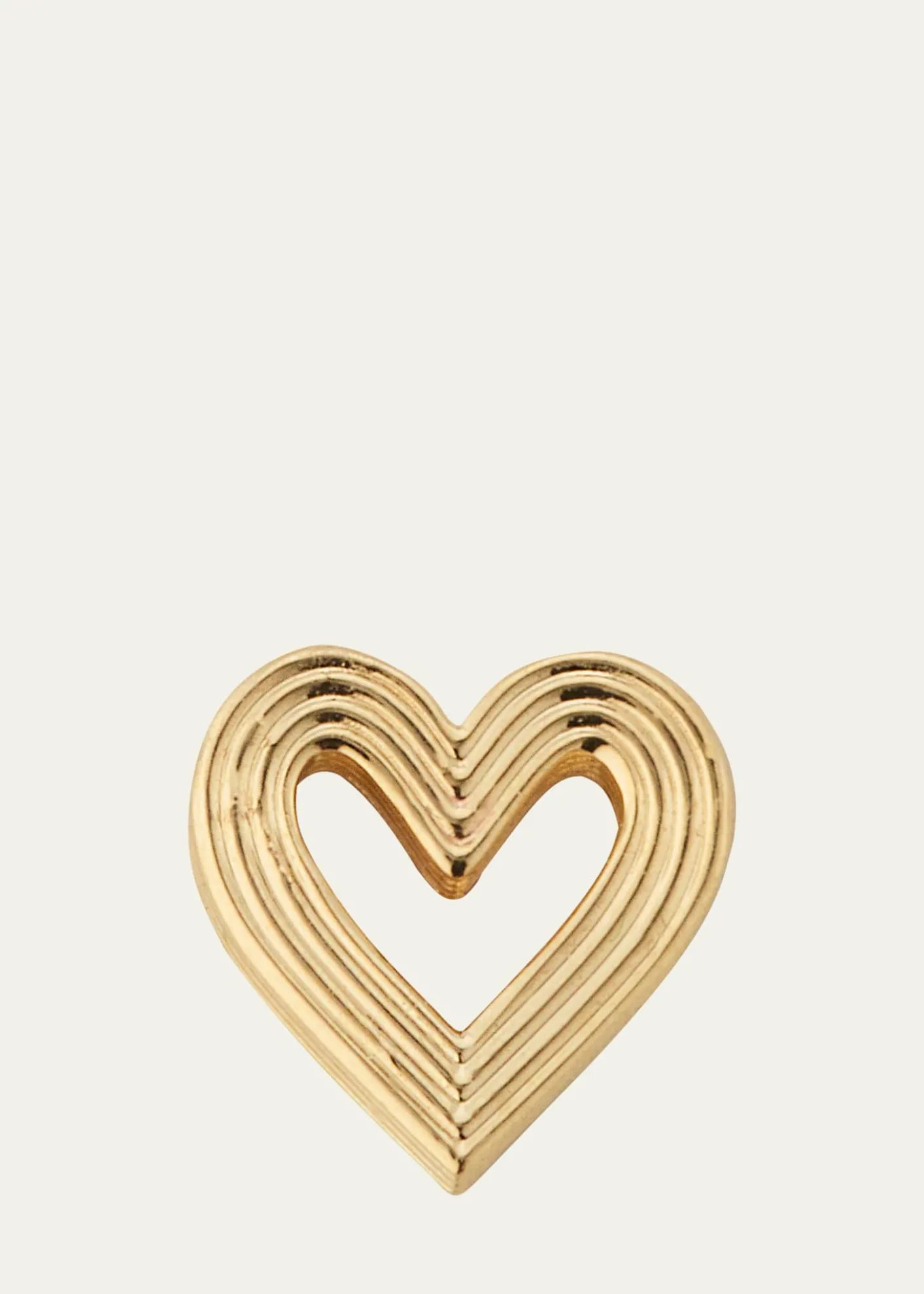 Sydney EvanFluted Heart Stud Earrings