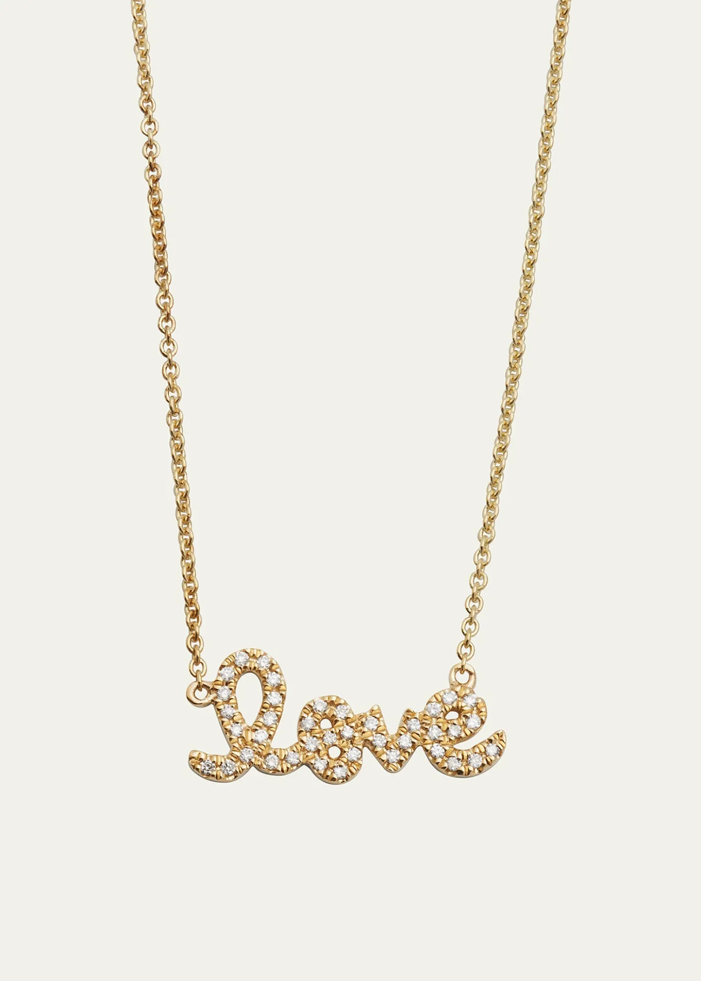 Sydney EvanGold Diamond Love Necklace, Small